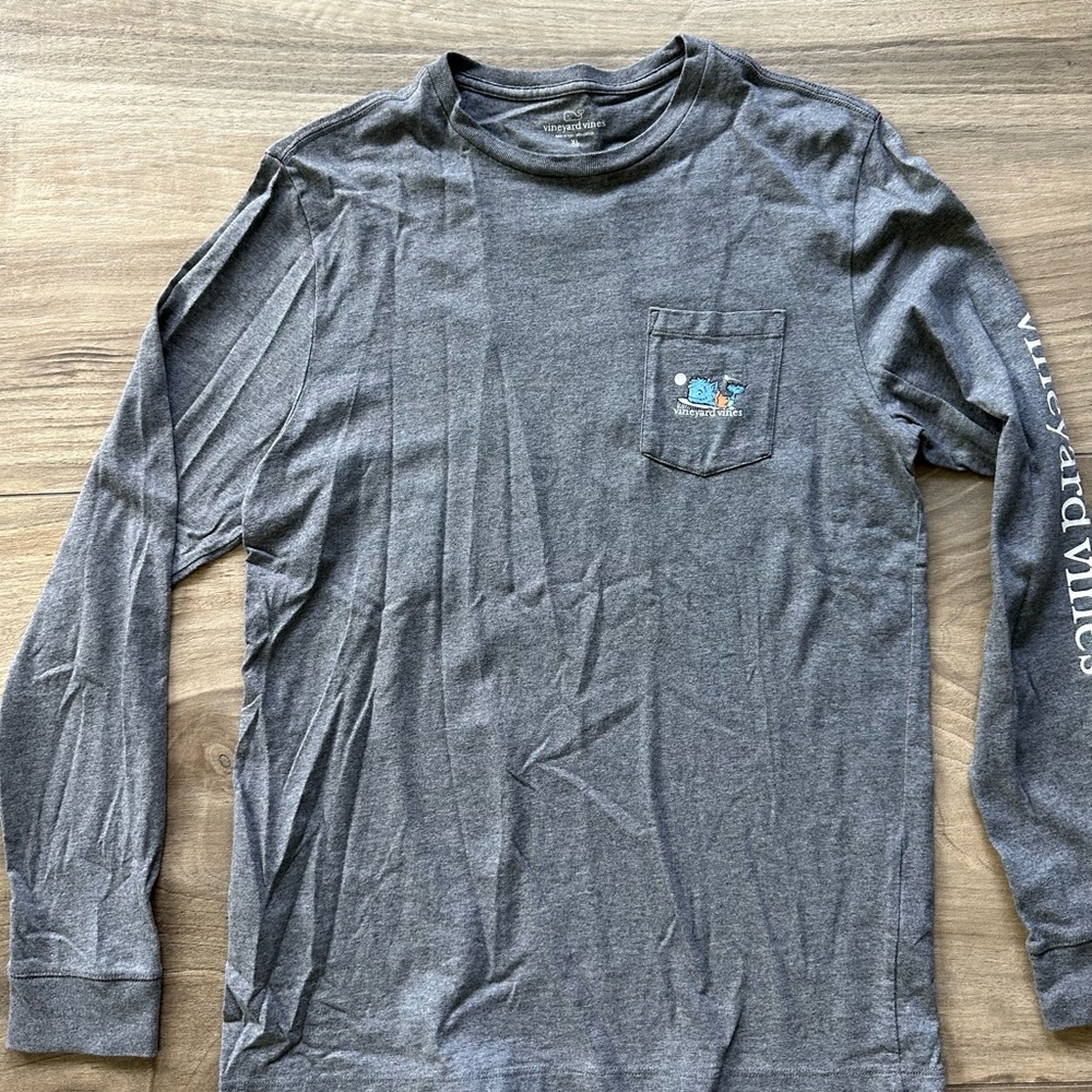 Vineyard Vines Gray Long Sleeve Shirt Boys XL